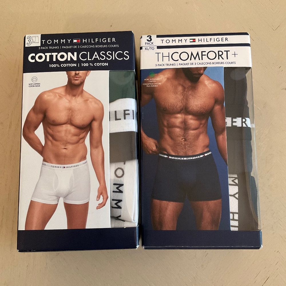 NWT Tommy Hilfiger Boxers Briefs Trunks size XL, New in box, set of two